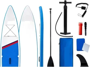 Surfboard Inflatable Sup Paddle Board White Water Touring Racing Paddleboard Sea Surfing Sub Surfboard Professional Paddling Outdoor Recreation (380Double)