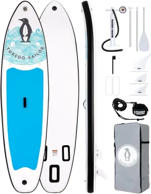 Tuxedo Sailor 10'6"33"6" Inflatable Stand Up Paddle Board with Premium SUP Accessories,Paddle Boards for Adults & Youth of All Skill Levels