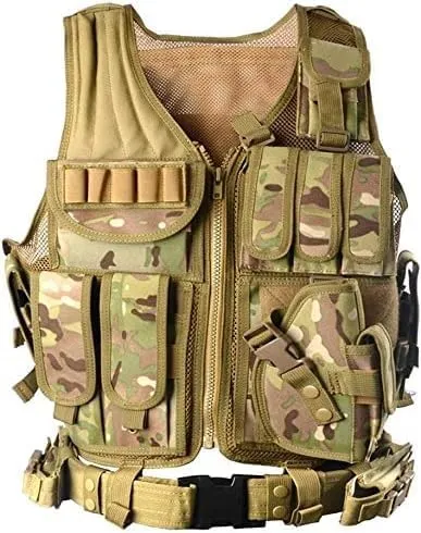 vAv YAKEDA Tactical Vest Outdoor Breathable CS Game Airsoft Vest Adjustable for Adults