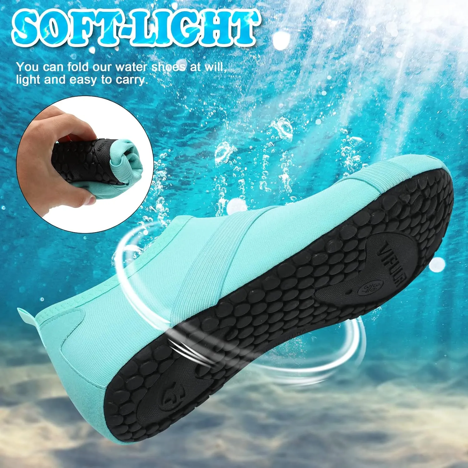 VIFUUR Womens Mens Water Shoes Barefoot Quick Dry Aqua Socks for Beach Swim Yoga Outdoor Sports