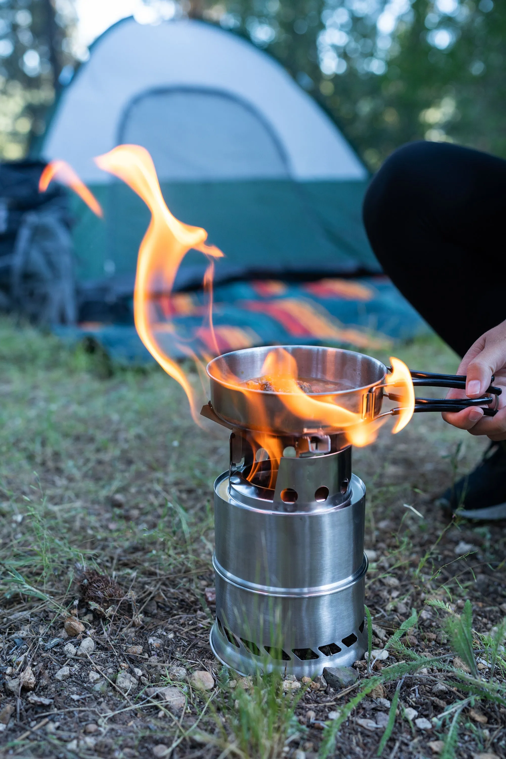 Wood Chip Stove - Stainless Steel - Xtra Large