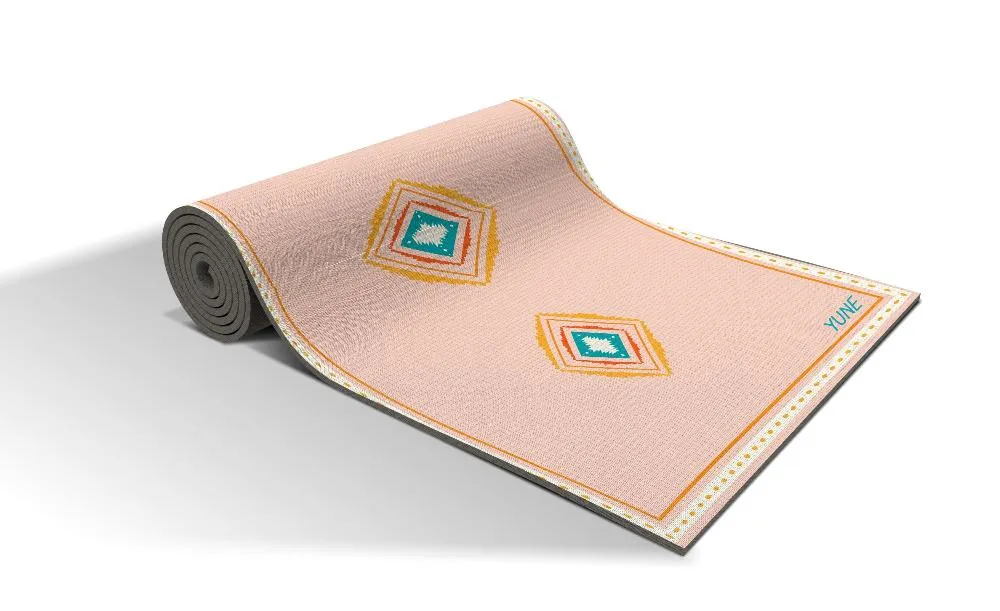 Yoga Mat | 6mm Thick | Pink | Non-Slip | Eco Friendly | Yune Yoga | Stella