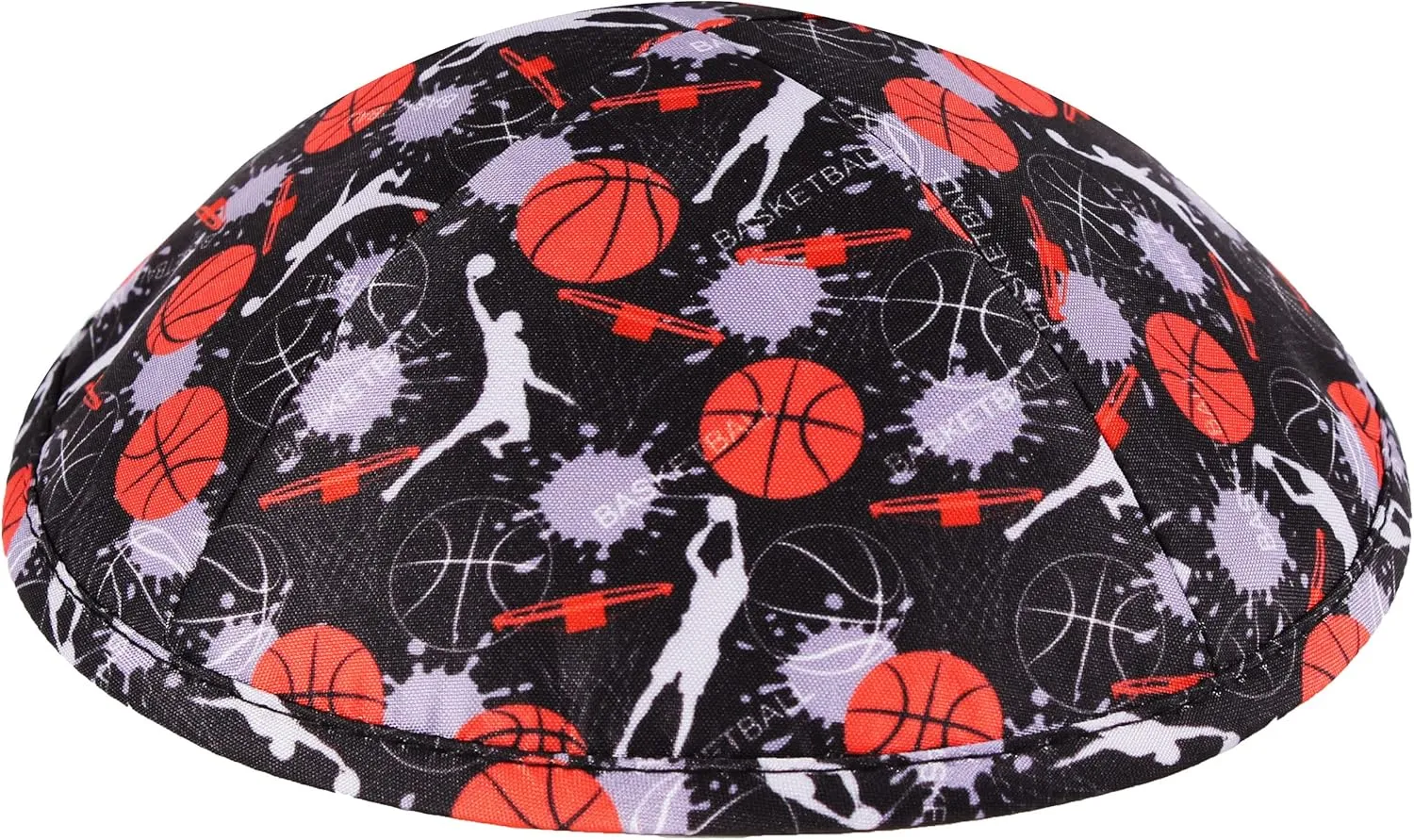 Zion Judaica Sports Kippah Adults & Boys Ballgame Pattern Kippot 6" Skullcap Yamaka for Bar/Bat Mitzvah Chuppah Wedding