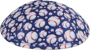 Zion Judaica Sports Kippah Adults & Boys Ballgame Pattern Kippot 6" Skullcap Yamaka for Bar/Bat Mitzvah Chuppah Wedding